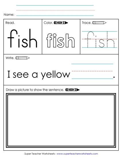 Worksheet 3: Fish (Printable PDF Worksheet)