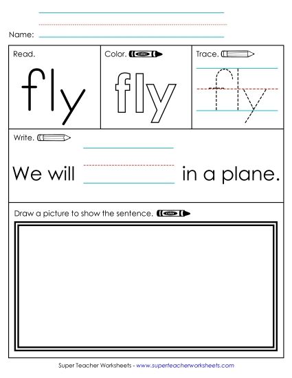 Worksheet 3: Fly (Printable PDF Worksheet)