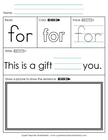 Worksheet 3: For (Printable PDF Worksheet)