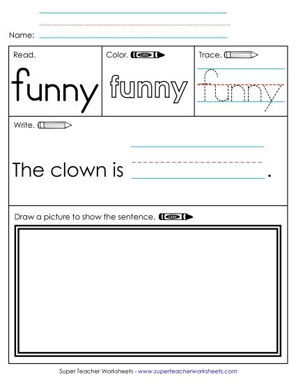Worksheet 3: Funny (Printable PDF Worksheet)