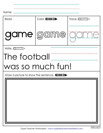 Worksheet 3: Game (Printable PDF Worksheet)