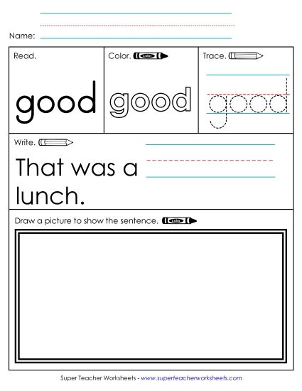 Worksheet 3: Good (Printable PDF Worksheet)