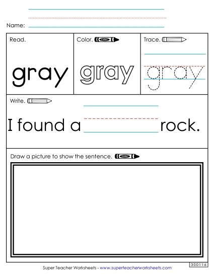 Worksheet 3: Gray (Printable PDF Worksheet)