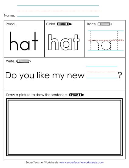 Worksheet 3: Hat (Printable PDF Worksheet)