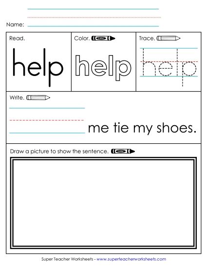Worksheet 3: Help (Printable PDF Worksheet)