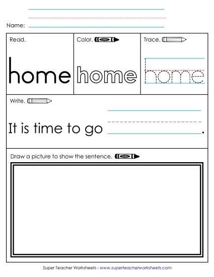 Worksheet 3: Home (Printable PDF Worksheet)