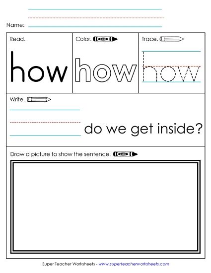 Worksheet 3: How (Printable PDF Worksheet)
