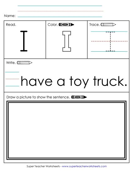 Worksheet 3: I (Printable PDF Worksheet)