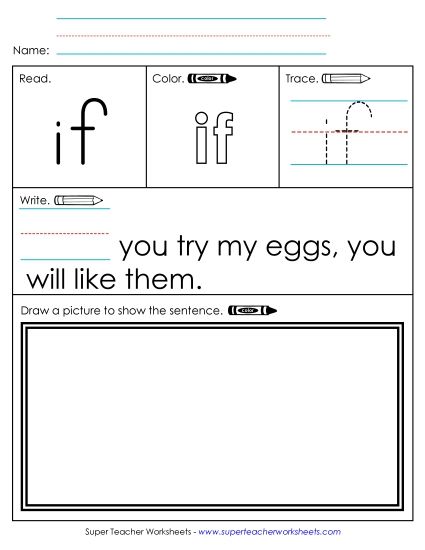 Worksheet 3: If (Printable PDF Worksheet)