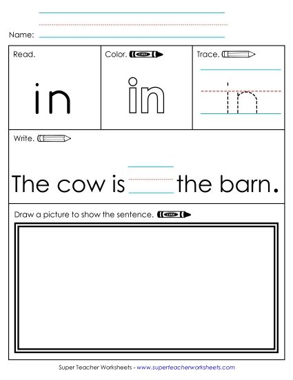 Worksheet 3: In (Printable PDF Worksheet)