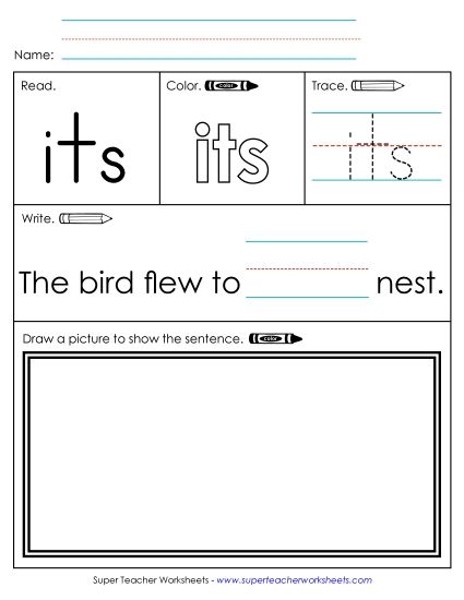Worksheet 3: Its (Printable PDF Worksheet)