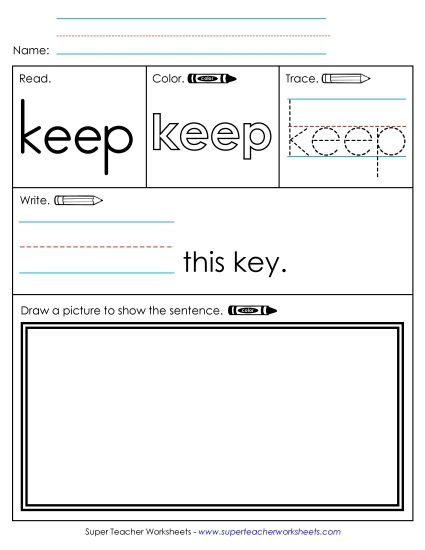 Worksheet 3: Keep (Printable PDF Worksheet)