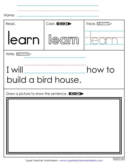 Worksheet 3: Learn (Printable PDF Worksheet)