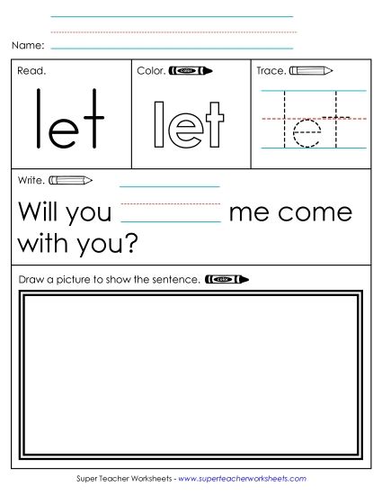 Worksheet 3: Let (Printable PDF Worksheet)