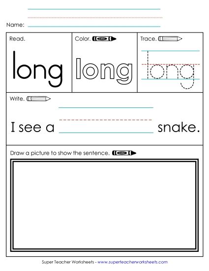 Worksheet 3: Long (Printable PDF Worksheet)