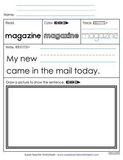 Worksheet 3: Magazine (Printable PDF Worksheet)