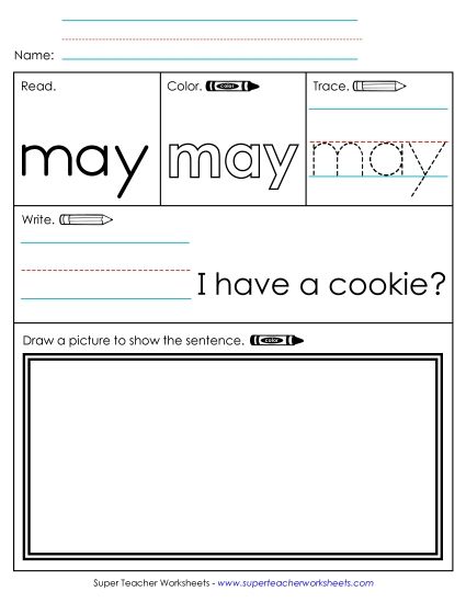 Worksheet 3: May (Printable PDF Worksheet)