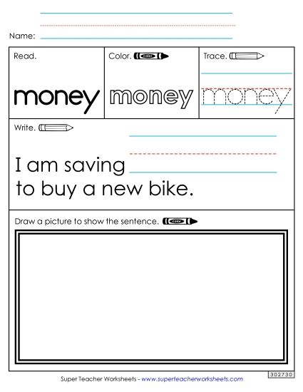 Worksheet 3: Money (Printable PDF Worksheet)