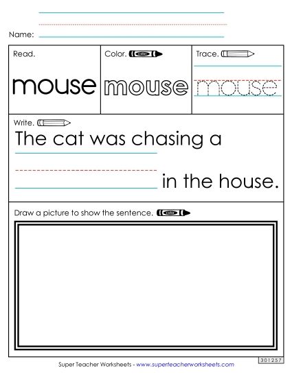 Worksheet 3: Mouse (Printable PDF Worksheet)