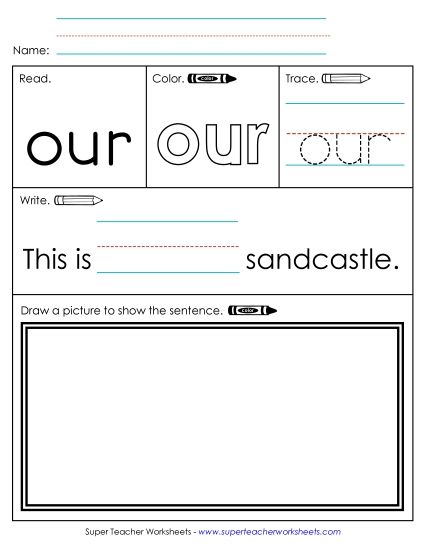 Worksheet 3: Our (Printable PDF Worksheet)