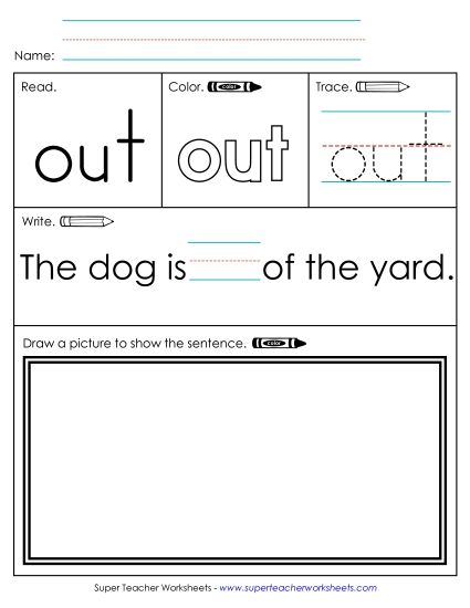 Worksheet 3: Out (Printable PDF Worksheet)