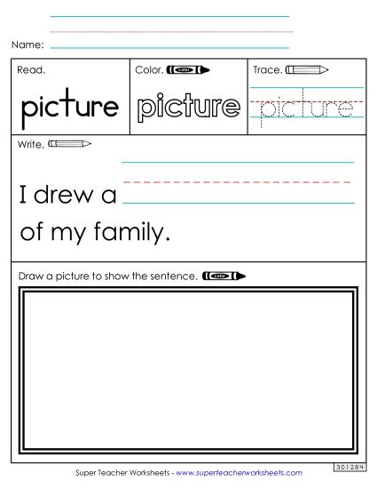 Worksheet 3: Picture (Printable PDF Worksheet)