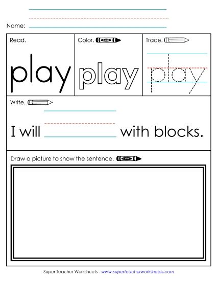 Worksheet 3: Play (Printable PDF Worksheet)