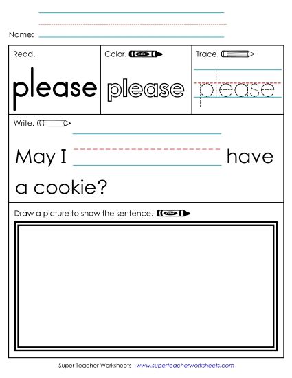 Worksheet 3: Please (Printable PDF Worksheet)