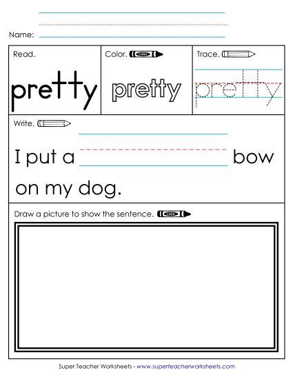 Worksheet 3: Pretty (Printable PDF Worksheet)