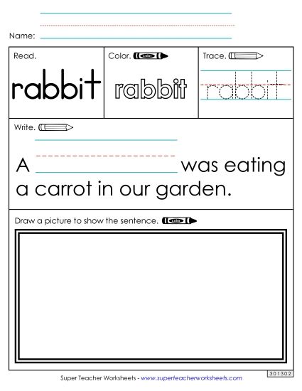 Worksheet 3: Rabbit (Printable PDF Worksheet)