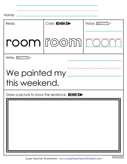 Worksheet 3: Room (Printable PDF Worksheet)