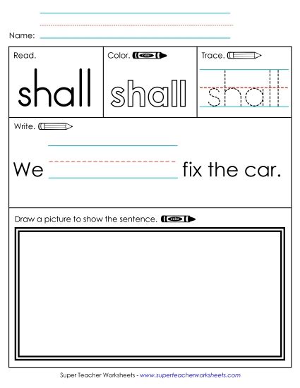 Worksheet 3: Shall (Printable PDF Worksheet)