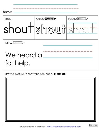 Worksheet 3: Shout (Printable PDF Worksheet)