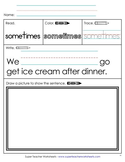 Worksheet 3: Sometimes (Printable PDF Worksheet)