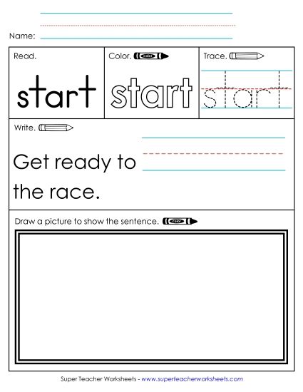 Worksheet 3: Start (Printable PDF Worksheet)