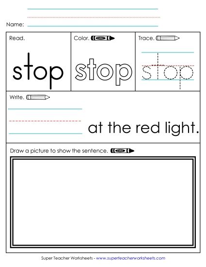 Worksheet 3: Stop (Printable PDF Worksheet)