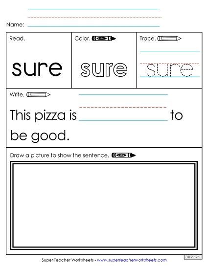 Worksheet 3: Sure (Printable PDF Worksheet)