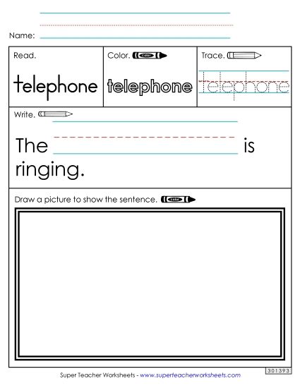 Worksheet 3: Telephone (Printable PDF Worksheet)