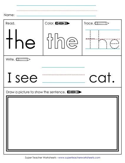 Worksheet 3: The (Printable PDF Worksheet)