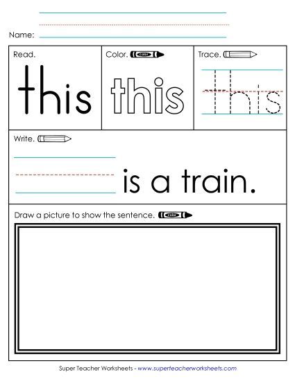 Worksheet 3: This (Printable PDF Worksheet)