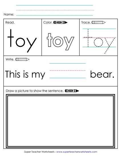 Worksheet 3: Toy (Printable PDF Worksheet)