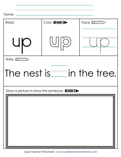Worksheet 3: Up (Printable PDF Worksheet)