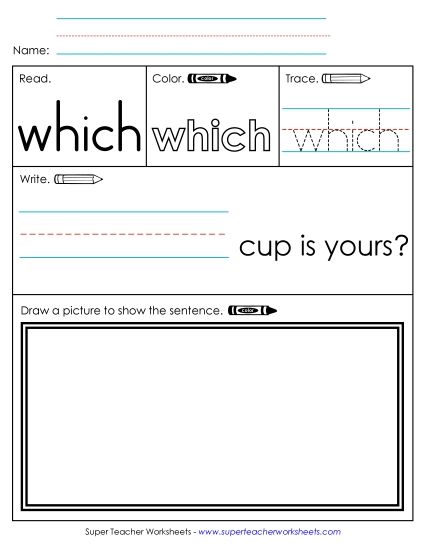 Worksheet 3: Which (Printable PDF Worksheet)