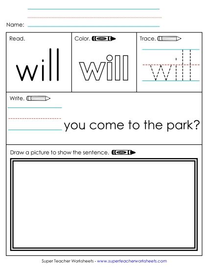 Worksheet 3: Will (Printable PDF Worksheet)