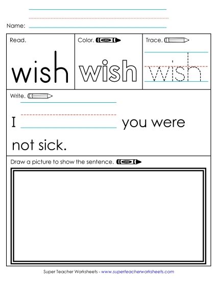 Worksheet 3: Wish (Printable PDF Worksheet)