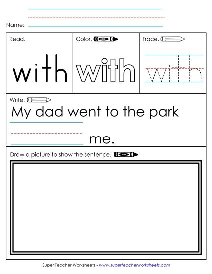 Worksheet 3: With (Printable PDF Worksheet)