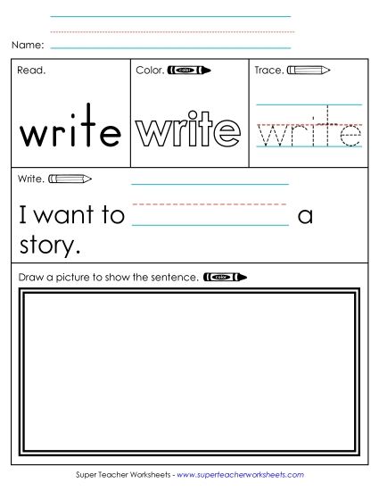 Worksheet 3: Write (Printable PDF Worksheet)