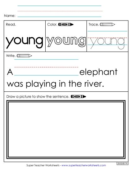 Worksheet 3: Young (Printable PDF Worksheet)