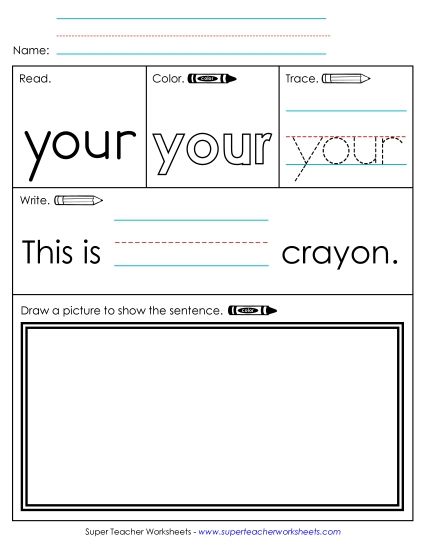 Worksheet 3: Your (Printable PDF Worksheet)