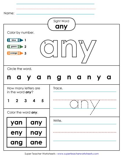 Worksheet 4: Any (Printable PDF Worksheet)